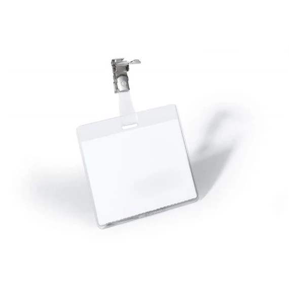 Névkitűző, csíptetővel, 60x90mm, DURABLE
