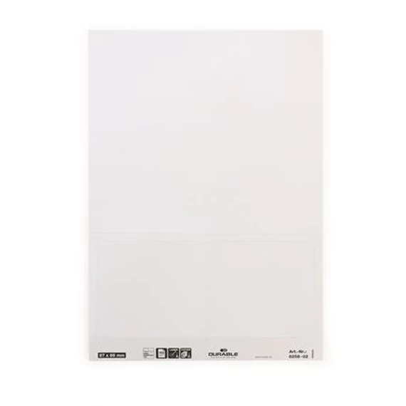 Névkitűző, Euro kivágás, 97x86 mm, DURABLE 