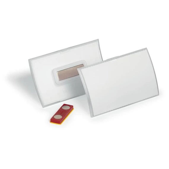 Névkitűző, mágnessel, elfordulásgátlóval, 90x54mm, DURABLE 