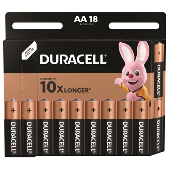 Elem, AA ceruza, 18 db, DURACELL "Basic"