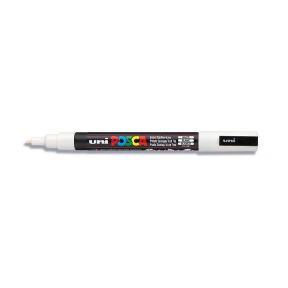 Dekormarker, 0,9-1,3 mm, UNI "Posca PC-3M", fehér