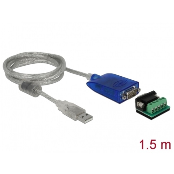 Delock Adapter - 64055 (USB2.0 -gt; 1xSoros RS-422/485 DB9  apa-apa, 1,5M)