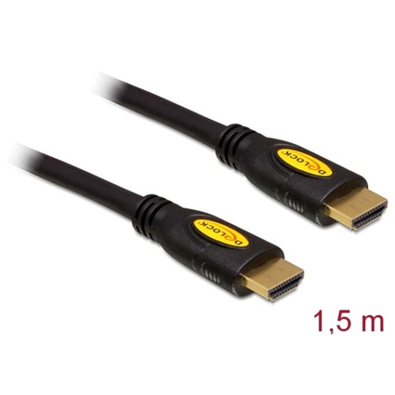 Delock Kábel - 83738 (HDMI -gt; HDMI, apa/apa, 4K, 1,5m)