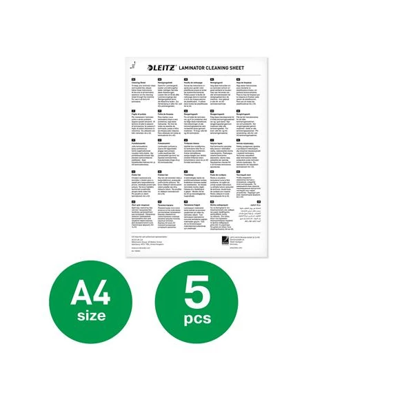 Laminálógép tisztítókarton, A4, LEITZ