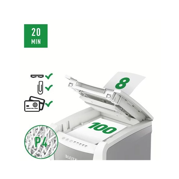 Iratmegsemmisítő, konfetti, 100 lap, LEITZ 
