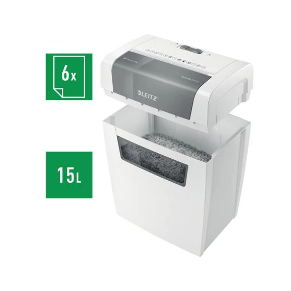 Iratmegsemmisítő, konfetti, 6 lap, LEITZ 