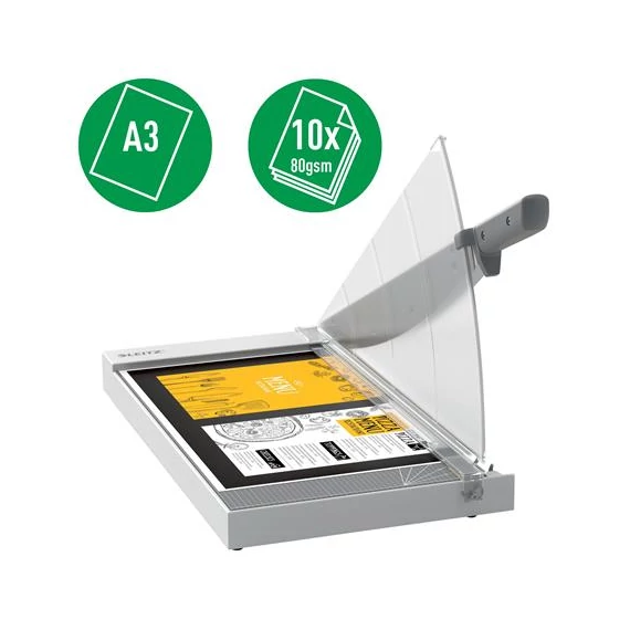 Vágógép, karos, A3, 10 lap, LEITZ 