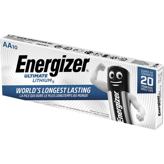 Elem, AA ceruza, 10 db, lítium, ENERGIZER 