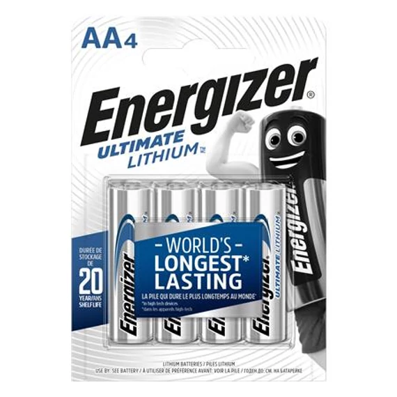 Elem, AA ceruza, 4 db, Lítium, ENERGIZER 