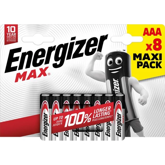 Elem, AAA mikro, 8 db, ENERGIZER "Max"