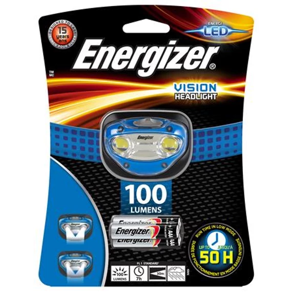 Fejlámpa, 2 LED, 3xAAA, ENERGIZER 