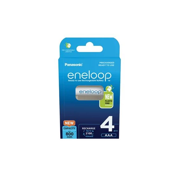 Panasonic Eneloop BK-4MCDE/4BE AAA 800mAh mikro ceruza akku 4db/csomag