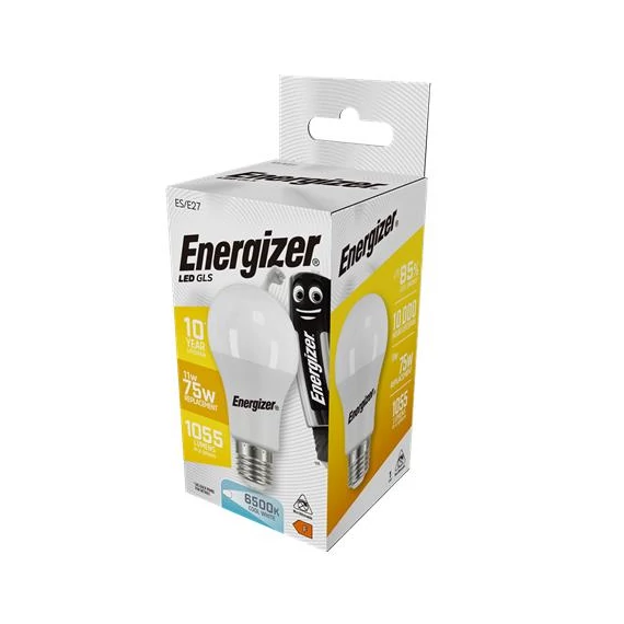 LED izzó, E27, normál gömb, 11W (75W), 1055lm, 6500K, ENERGIZER