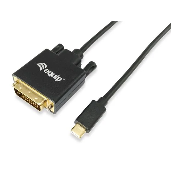 Átalakító kábel, USB-C-DVI-D Dual-Link, 1,8m, EQUIP