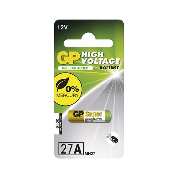 GP High Voltage alkáli 27A (A27, MN27, A90) elem 1db/bliszter
