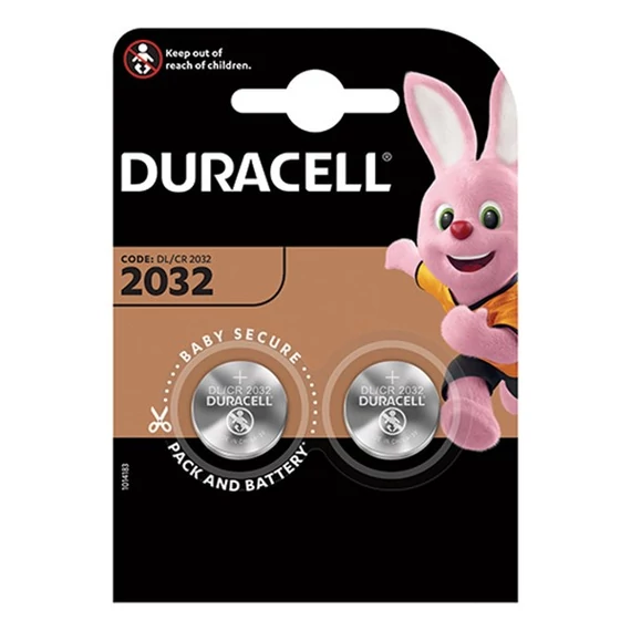 Gombelem, CR2032, 2 db, DURACELL