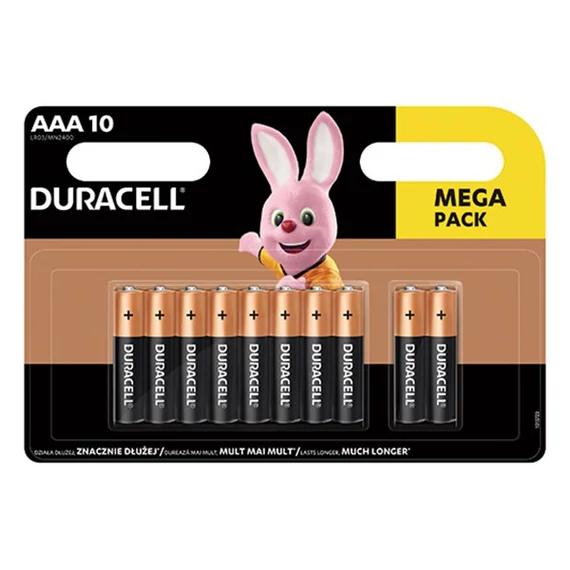 Elem, AAA mikro, 10 db, DURACELL 
