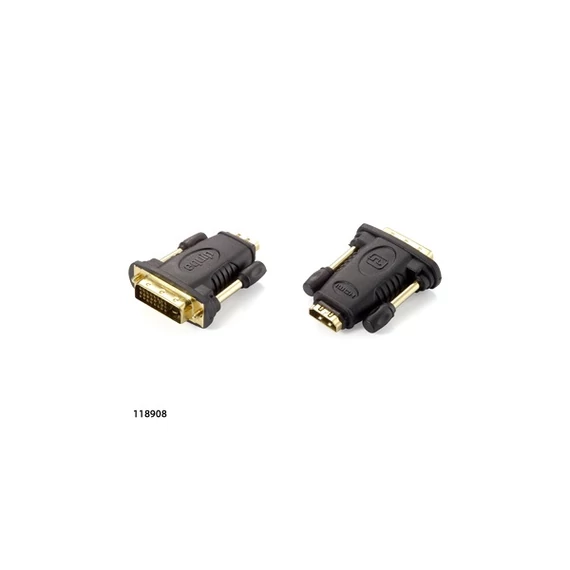 Adapter, HDMI-DVI (F/M) átalakító, EQUIP