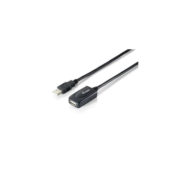 USB 2.0 hosszabbító kábel, aktív, 5 m, EQUIP