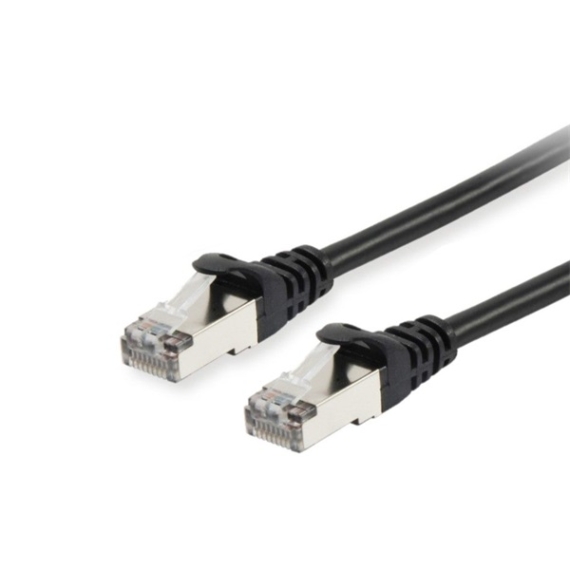 Equip Kábel - 606102 (S/FTP patch kábel, CAT6A, LSOH, PoE/PoE+ támogatás, fekete, 0,5m)