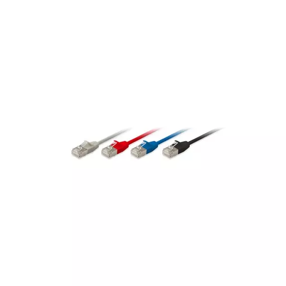 Equip Slim Kábel - 606112 (S/FTP patch kábel, Vékony, CAT6A, Réz, LSOH, 10Gb/s, bézs, 0,25m)