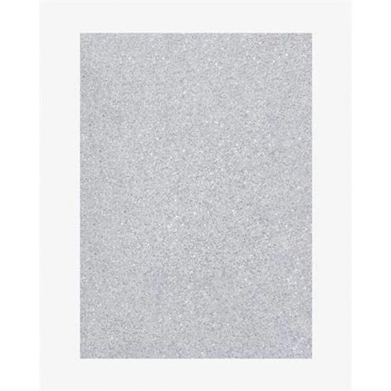 Dekorkarton tömb, csillámos, 1 oldalas, 50x70 cm, 300g, 5 lap, FOLIA, ezüst