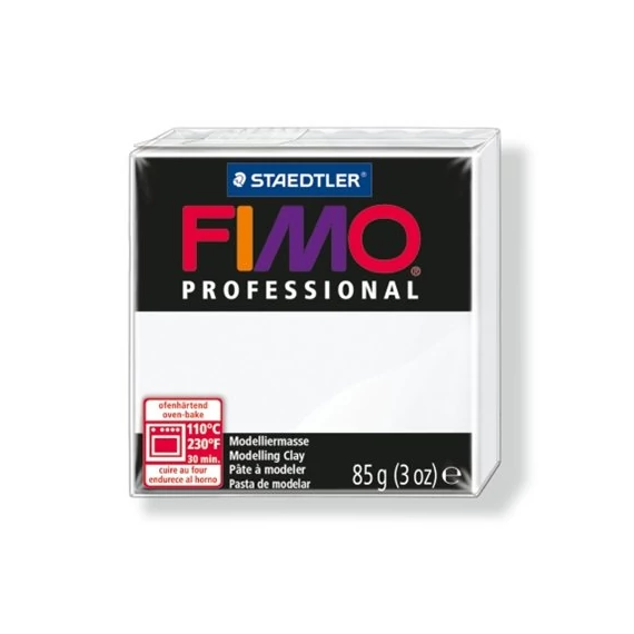 Gyurma, 85 g, égethető, FIMO "Professional", fehér