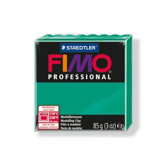 Gyurma, 85 g, égethető, FIMO "Professional", intenzív zöld