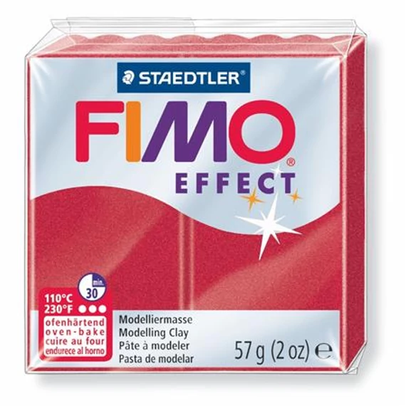 Gyurma, 57 g, égethető, FIMO "Effect", metál rubin