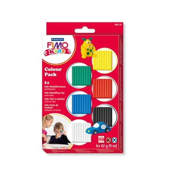 Gyurma készlet, 6x42 g, égethető, FIMO 