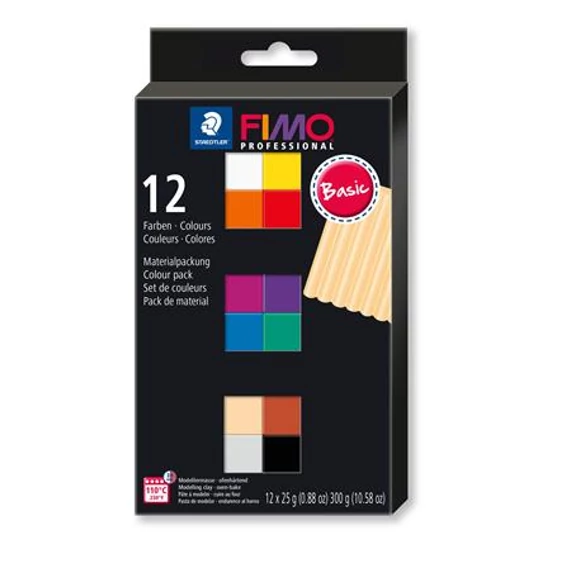 Gyurma, készlet, égethető, 12x25 g, FIMO 