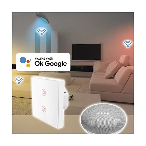 Hama 176551 okos WiFi beépíthető fali kapcsoló