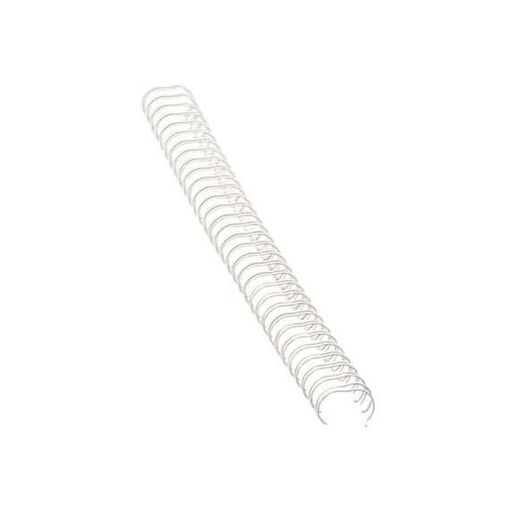 Spirál, fém, 3:1, 8mm, 36-50lap, FELLOWES, fehér, 100db/doboz