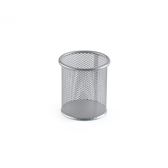 Fémhálós írószertartó pohár kerek Bluering® ezüst