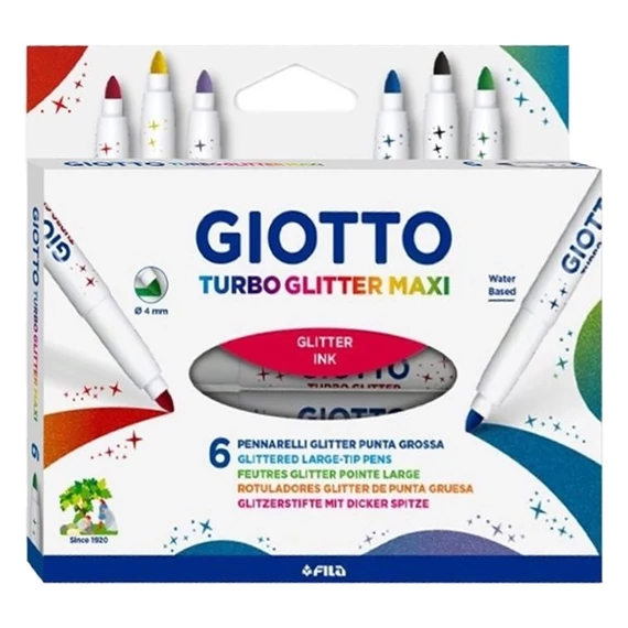 Filctoll GIOTTO Turbo maxi csillámos 6db/készlet