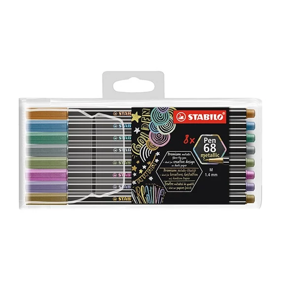 Filctoll STABILO Pen 68 metallic 8 db-os készlet