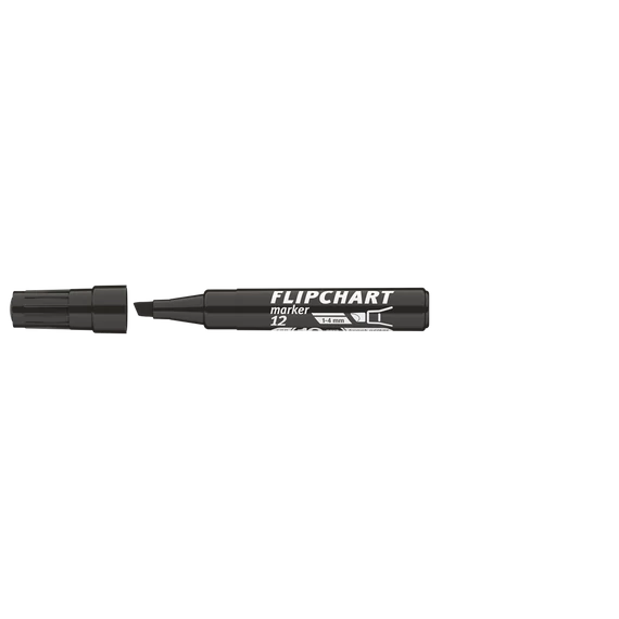 Flipchart marker, 1-4 mm, vágott, ICO "Artip 12", fekete