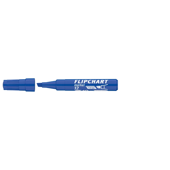 Flipchart marker, 1-4 mm, vágott, ICO "Artip 12", kék