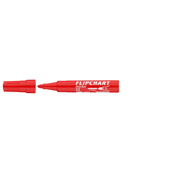 Flipchart marker, 1-3 mm, kúpos, ICO "Artip 11", piros
