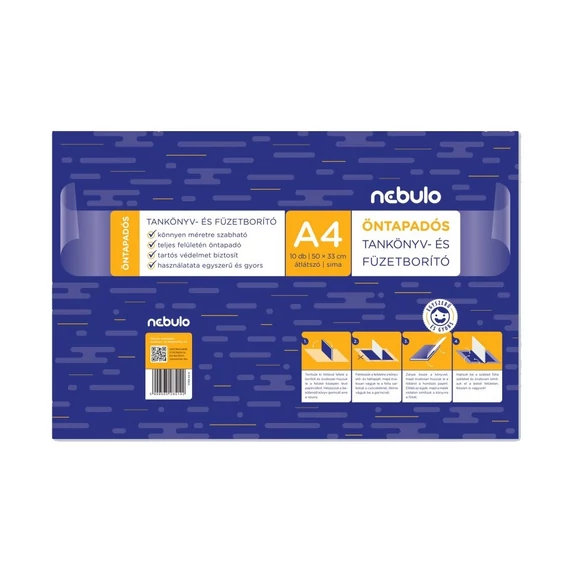 Füzetborító NEBULO A4 öntapadós sima 10 db/csomag