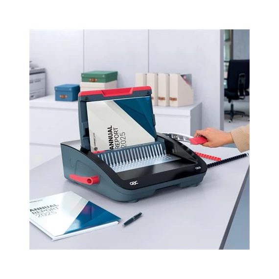 Spirálozógép, műanyag spirálkötéshez, manuális, 240 lap, GBC 