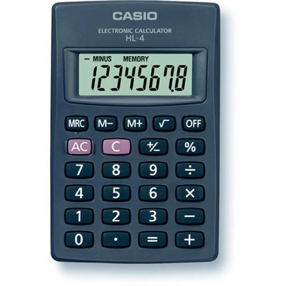 Zsebszámológép, 8 számjegy, CASIO 