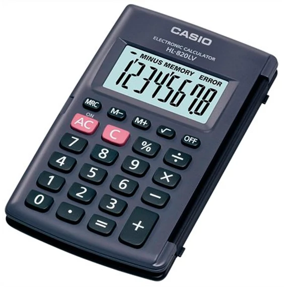 Zsebszámológép, 8 számjegy, CASIO 