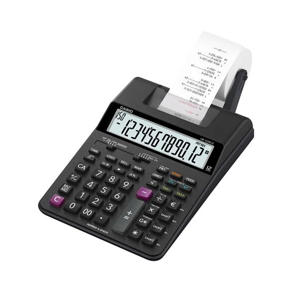 Számológép, szalagos, 12 számjegy, 2 színű nyomtató, CASIO 