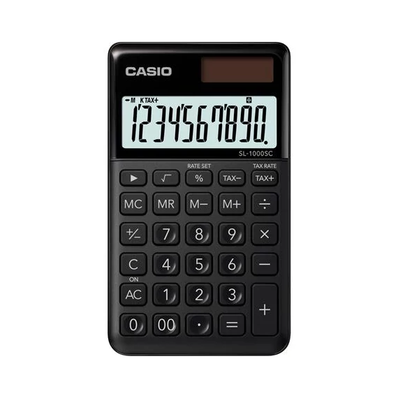 Zsebszámológép 10 digit Casio SL 1000 fekete