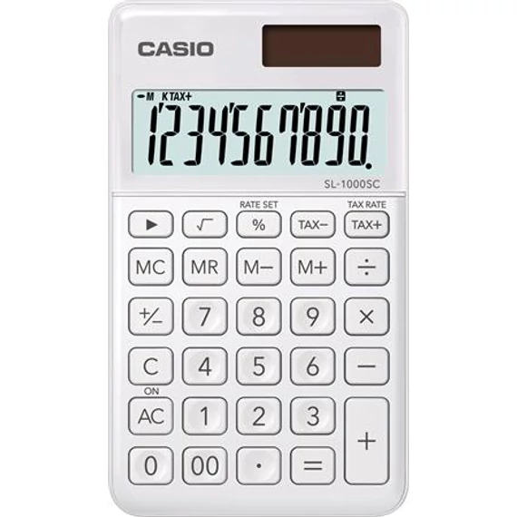 Zsebszámológép, 10 számjegy, CASIO 
