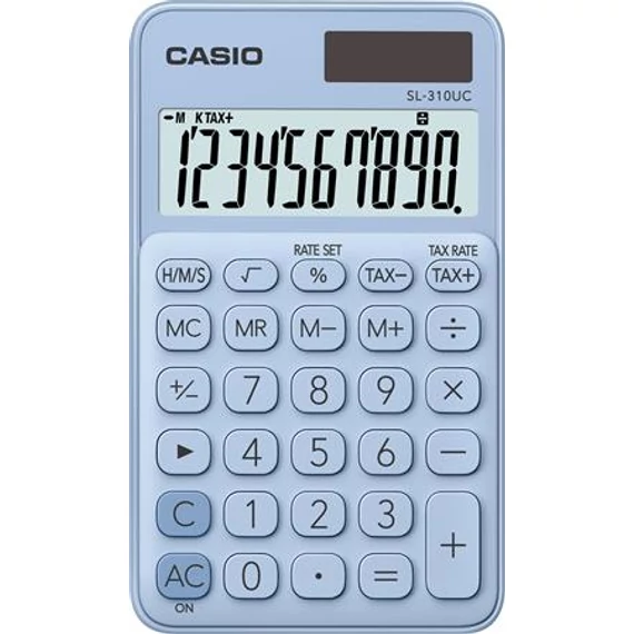 Zsebszámológép, 10 számjegy, CASIO 