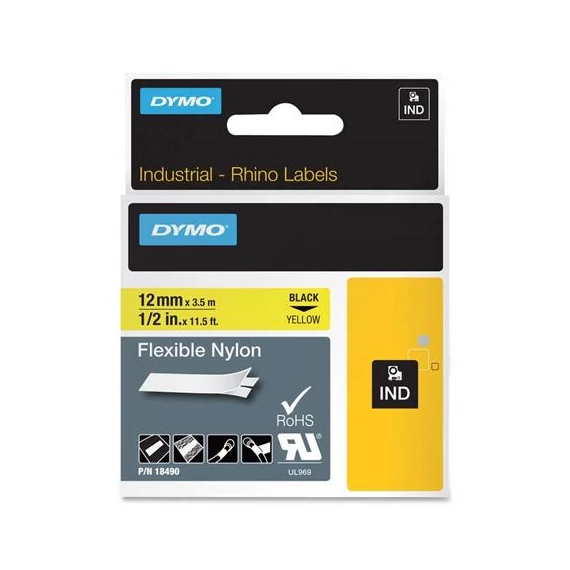 Feliratozógép szalag, flexibilis ID, 12 mm x 3,5 m, DYMO 