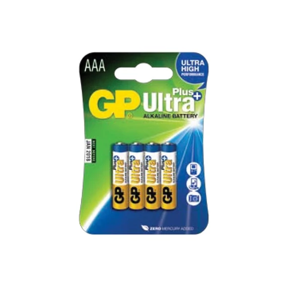 GP Ultra Plus AAA (LR03) alkáli mikro ceruza elem 4db/bliszter