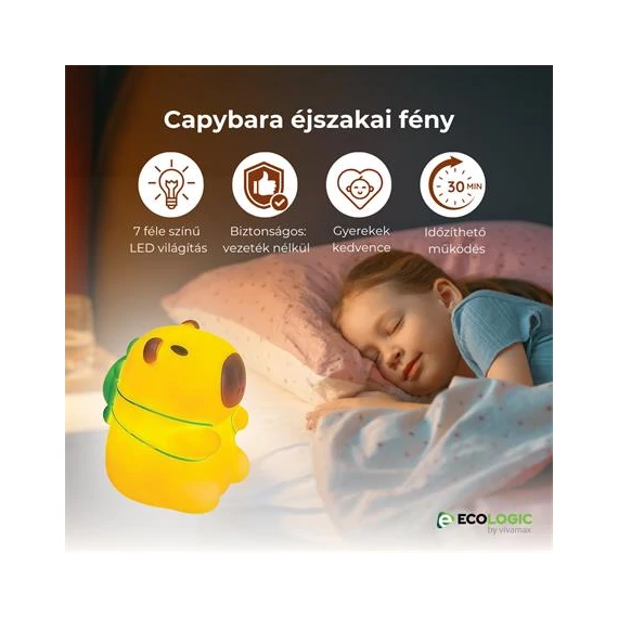 Capybara éjszakai fény
